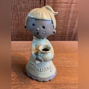 Vintage Trends Japan February Girl Figurine Birthday Bisque Kawaii